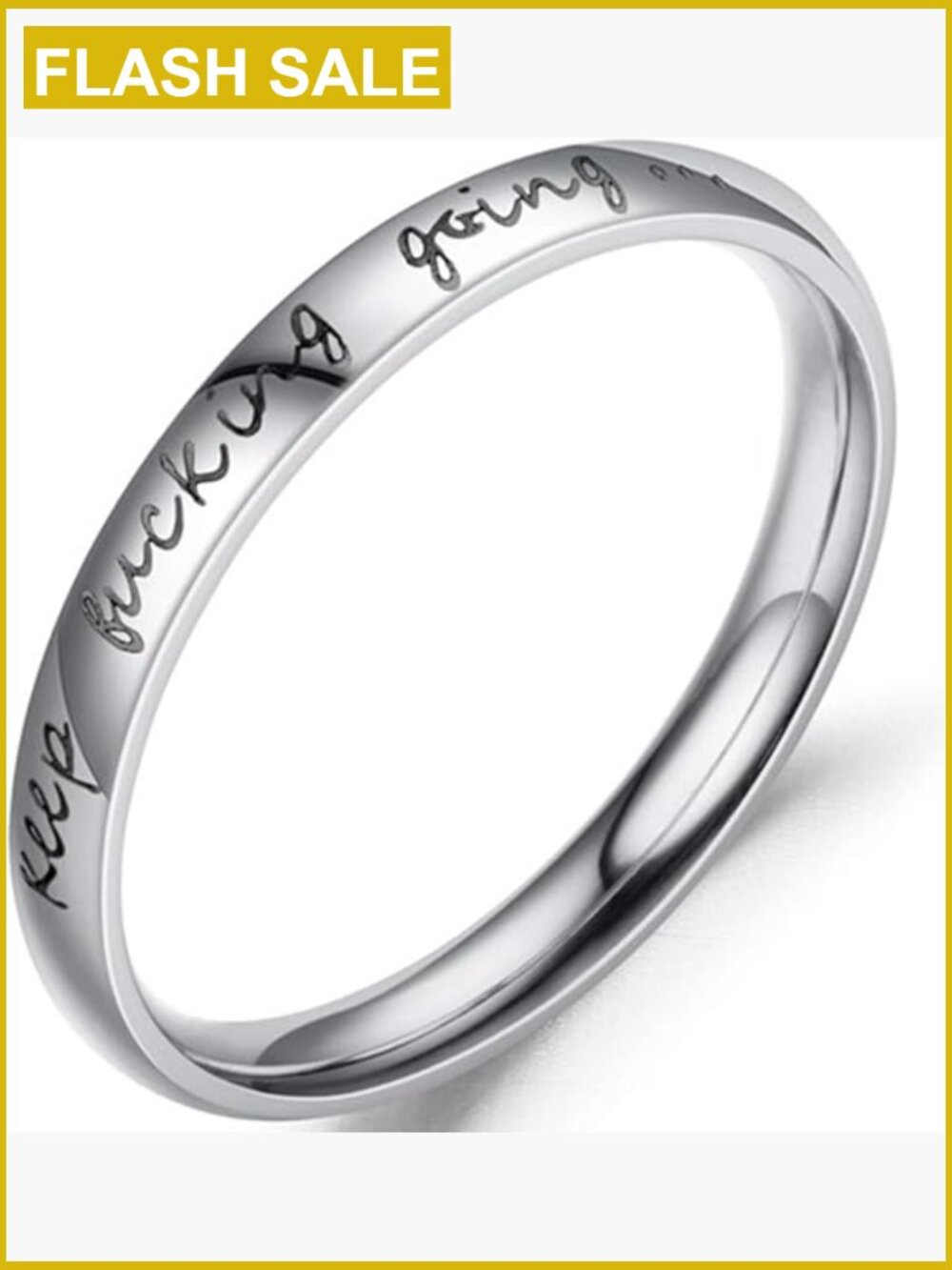 Stainless Steel Stacking Inspirational Graduation Ring for Women